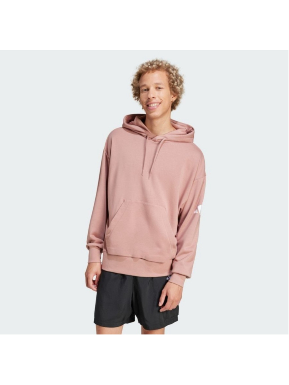 Women's Adidas Pink Logo Pullover Hoodie Sweatshirt Size S